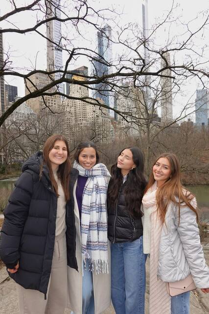Delegates in Central Park during NHSMUN in New York City