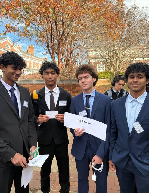 Delegates with their award at VAMUN
