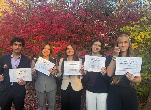 Delegates with their certificates at WHSMUN