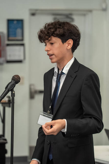 A delegate making a point during formal debate